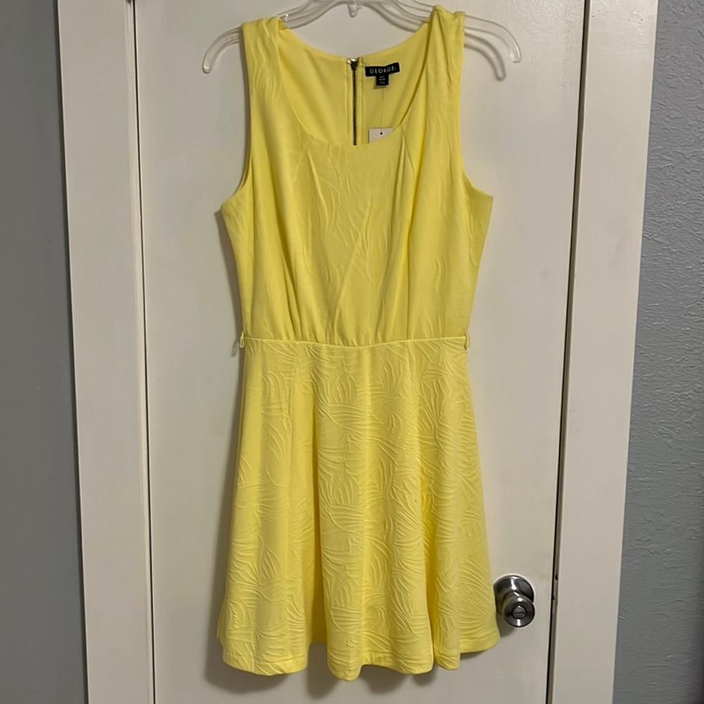 George Blister Knit Yellow Dress
